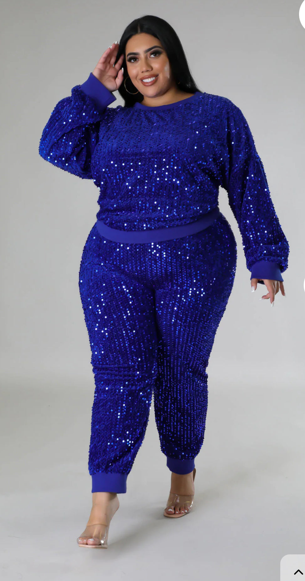 Glamour Me Up Sweatsuit Set (Blue)