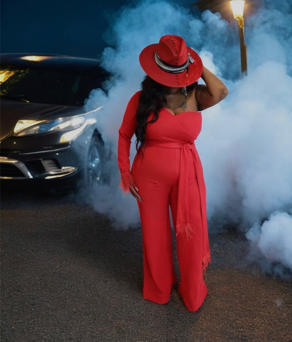 Crimson Elegance Jumper