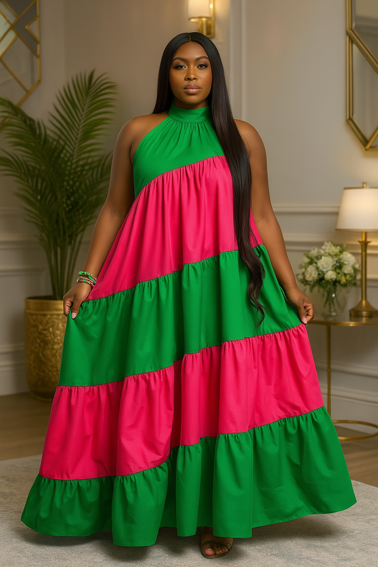 Vibrant Layers Dress