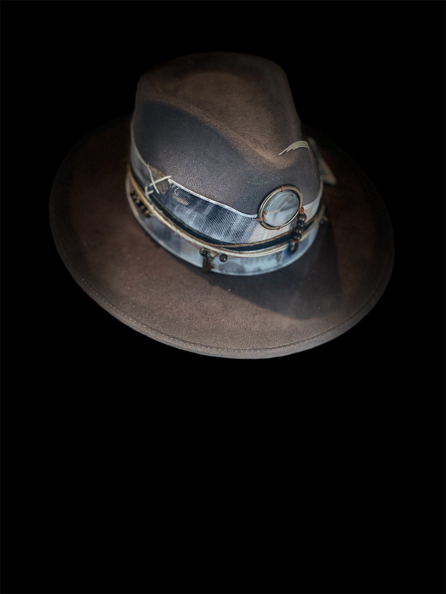 Charcoal El Ojo Fedora Hat