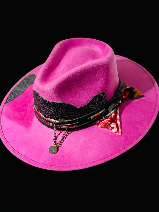 Fuchsia Flame Fedora